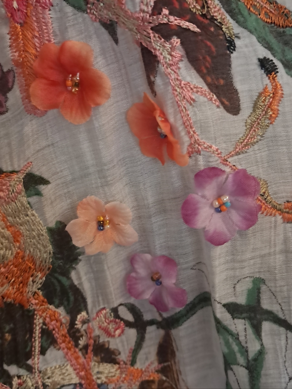 ARRATA SILENT JOURNEY EMBROIDERED SHORT KIMONO SIZE SMALL - Picture 8 of 16